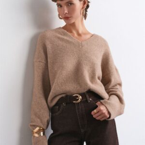 V-Neck Soft Knit Sweater